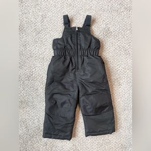 Snow bib- 2T black adjustable straps
